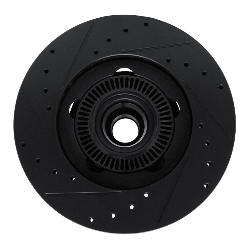 Ford Ranger Brake Rotor (1) - Front Right - R1 Concepts - Drilled & Slotted - Black - `06-`12